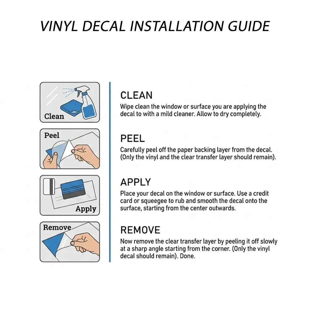 Midnight Blast Japanese Kanji JDM Vinyl Decal Sticker - Installation Guide